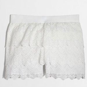 J. Crew White Lace Shorts